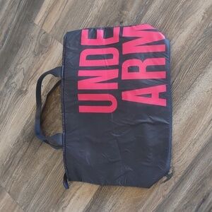 Under Armour Gray and Pink Logo Tote Bag with Zippered Pouch
